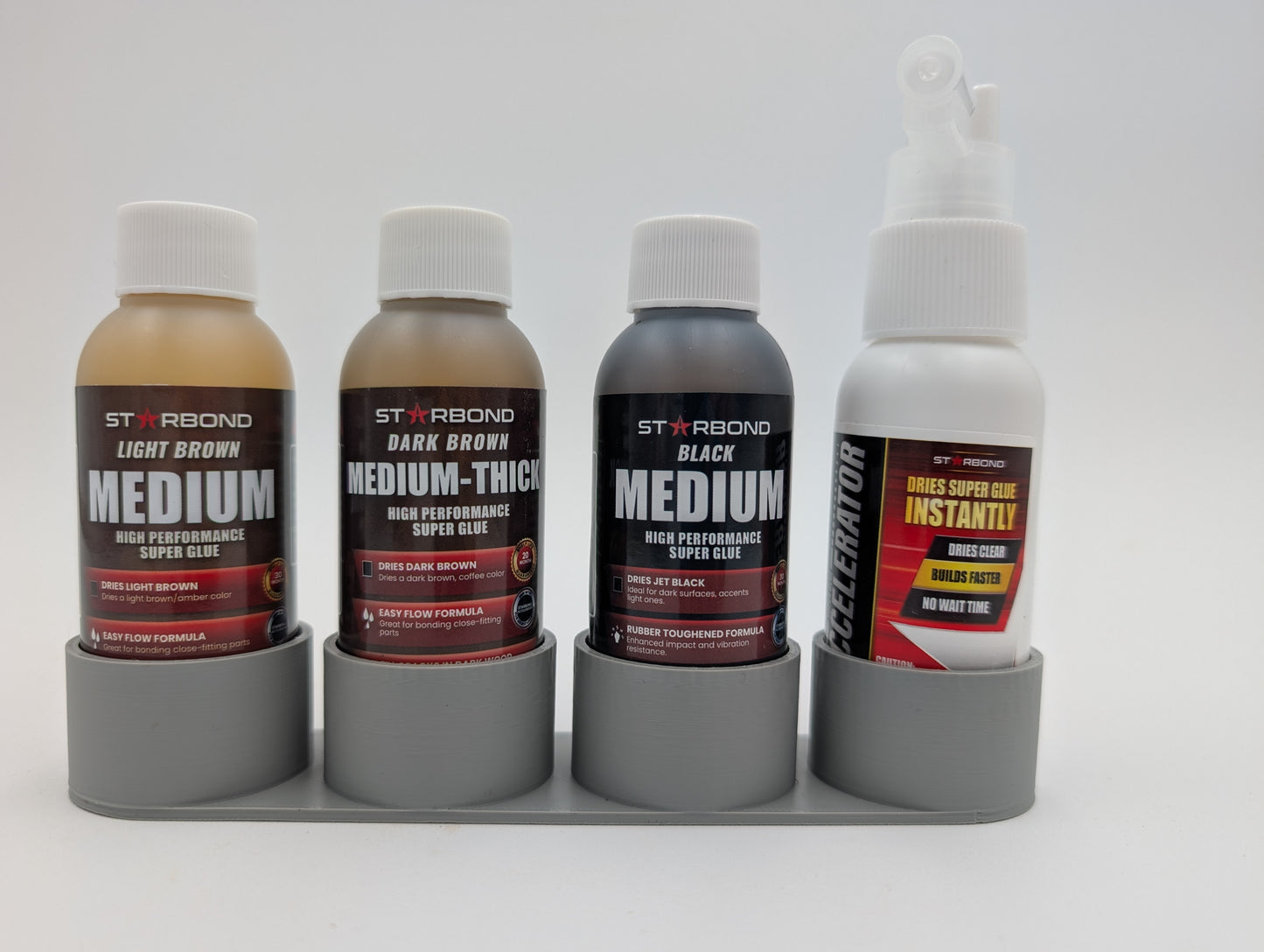 Holder for STARBOND CA Glues and Accelerator Bottles