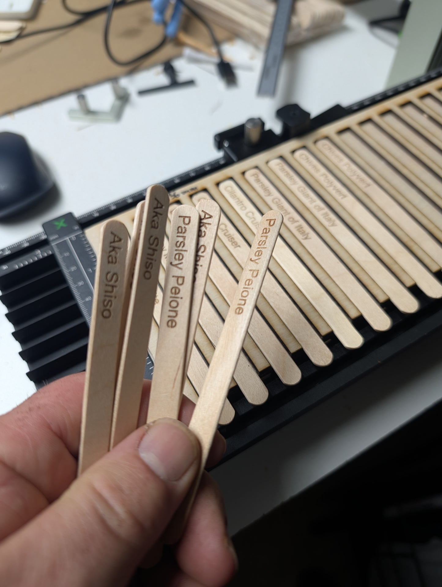 Wooden Plant Markers - Laser engraved