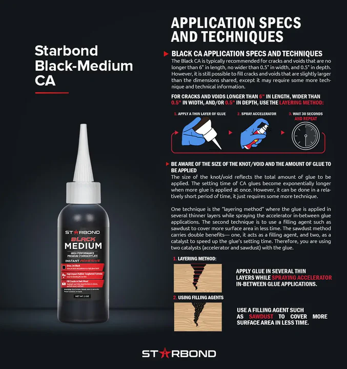 STARBOND - Black Medium CA Glue
