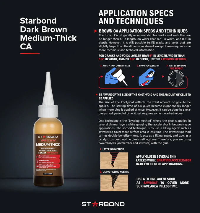 STARBOND - Dark Brown Medium-Thick CA Glue
