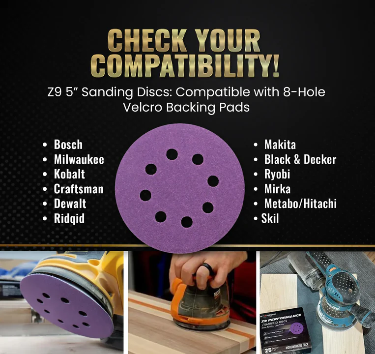 Starbond - Z9 Performance Sanding Discs (5 Inch 8 Holes)