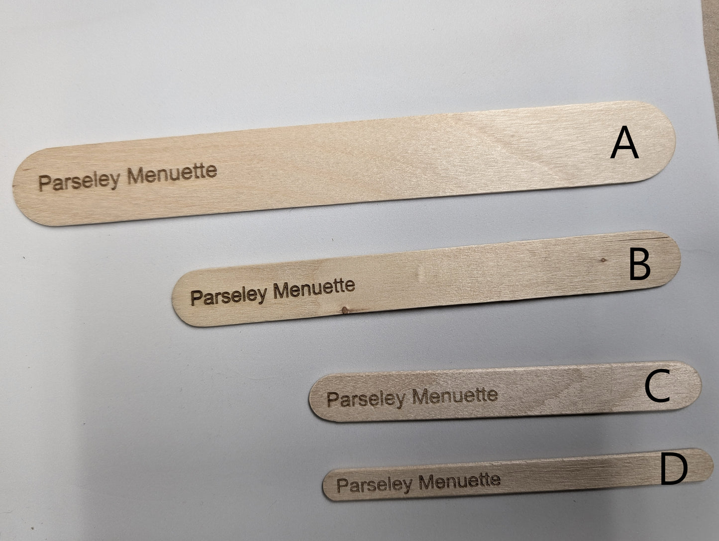 Wooden Plant Markers - Laser engraved