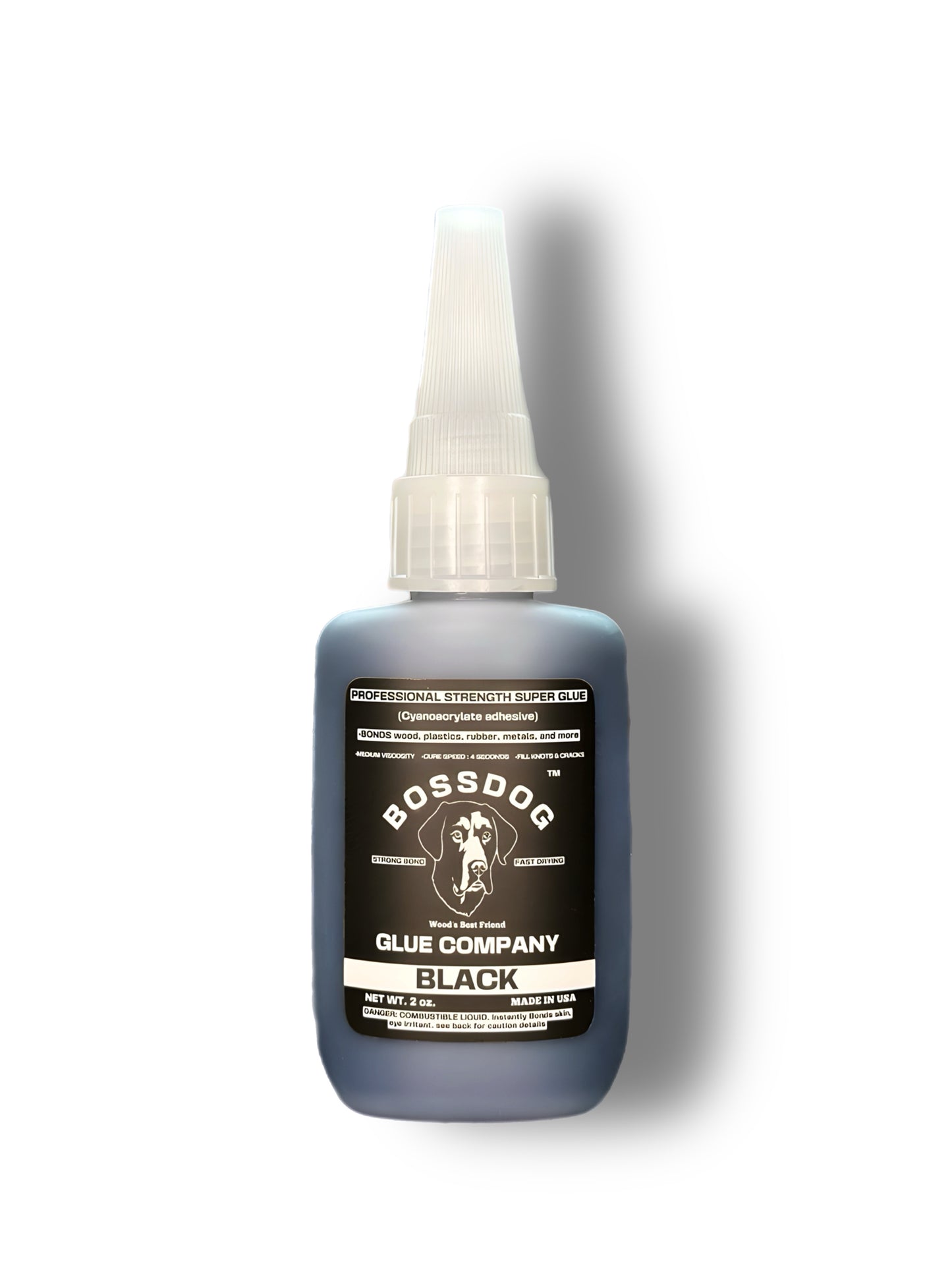 BOSSDOG - Professional Strength Super Glue - BLACK 2oz