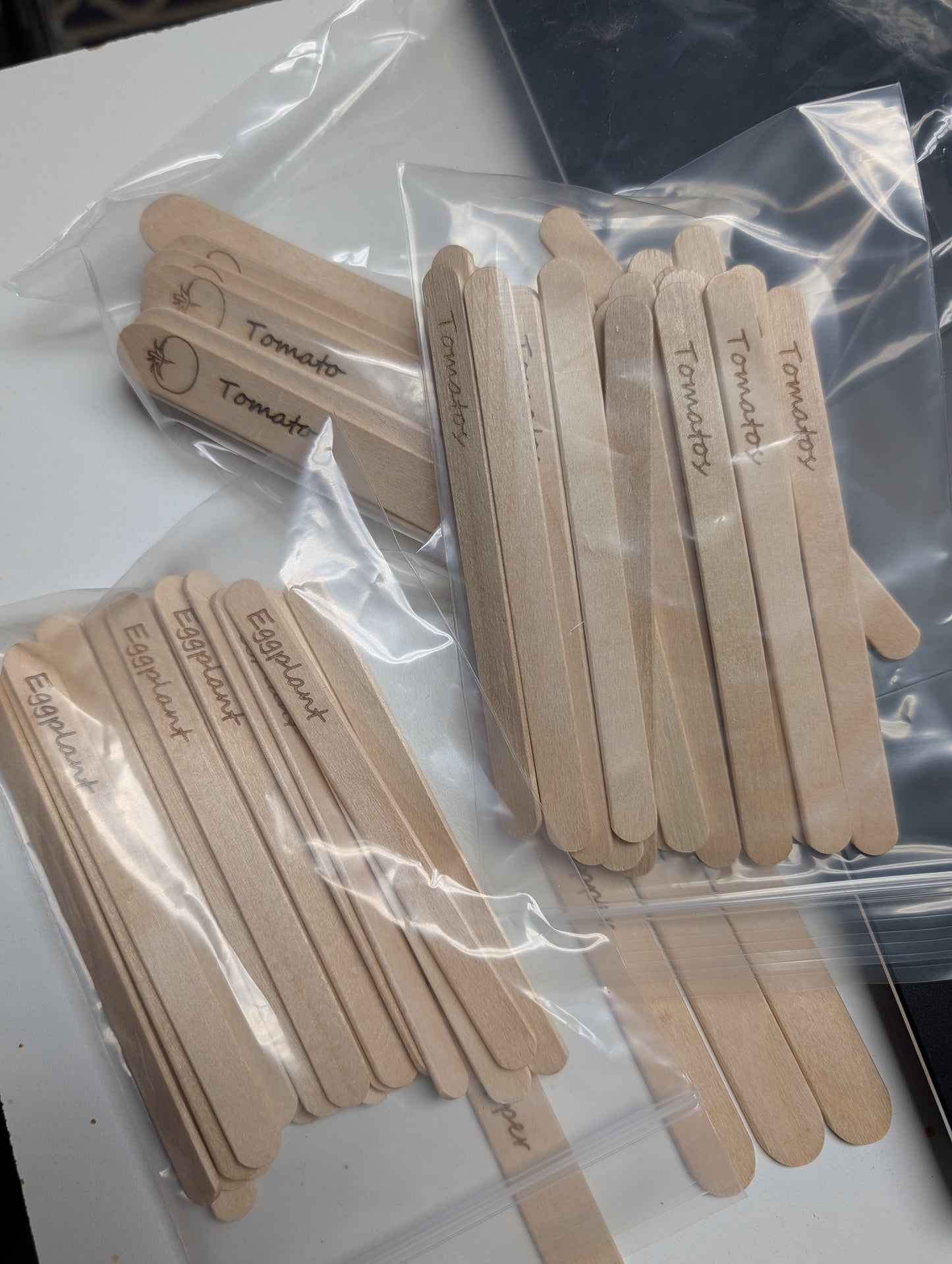 Wooden Plant Markers - Laser engraved