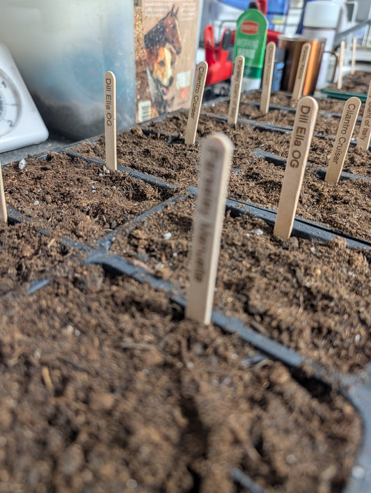Wooden Plant Markers - Laser engraved